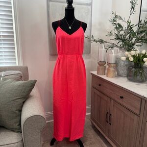 J.Crew Factory racerback maxi dress neon pink